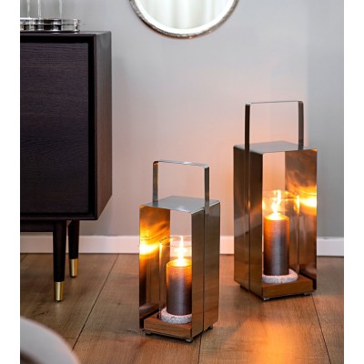 Lanterne avec Teck Magnus H 46 cm