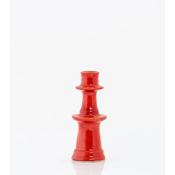 Bougeoir marocain type Tamegroute - rouge - petit modèle