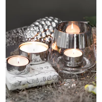 Set de 4 photophores pour bougies chauffe-plat