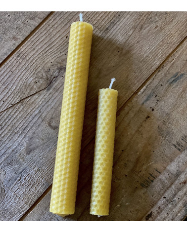 3 x Bougies Pure cire d'abeille 100% Française STELLA - 13 cm