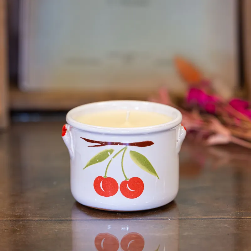 bougie parfumée pot cerise