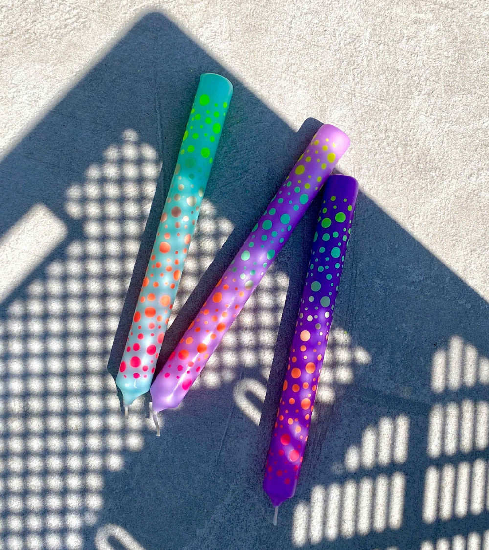 Dip Dye Graphic lights * Dots 401 Ø 2,1 cm - H 21 cm (pack de 3)