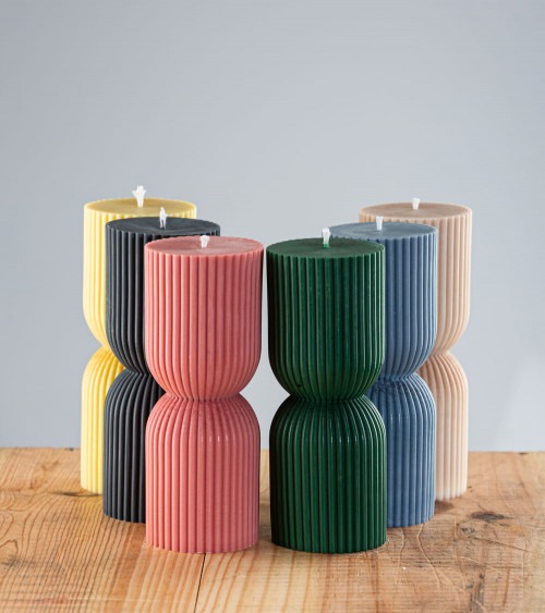 Gamme de bougies artisanales Célanie, bougies naturelles en cire de colza, design élégant