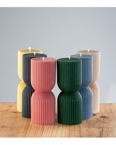 Gamme de bougies artisanales Célanie, bougies naturelles en cire de colza, design élégant