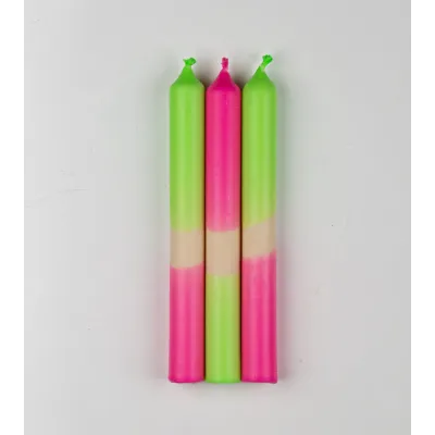 Shock Wave – Bougies Vert Fluo & Rose Fluo