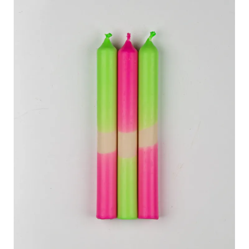 Shock Wave – Bougies Vert Fluo & Rose Fluo