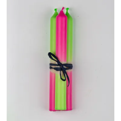Shock Wave – Bougies Vert Fluo & Rose Fluo