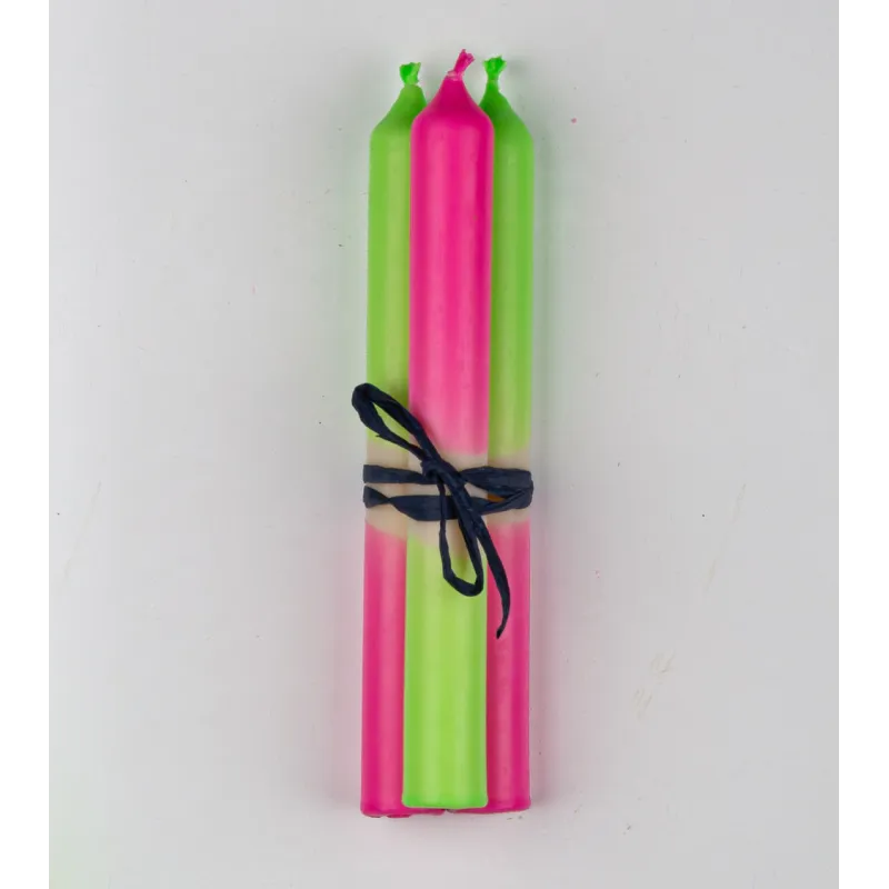 Shock Wave – Bougies Vert Fluo & Rose Fluo