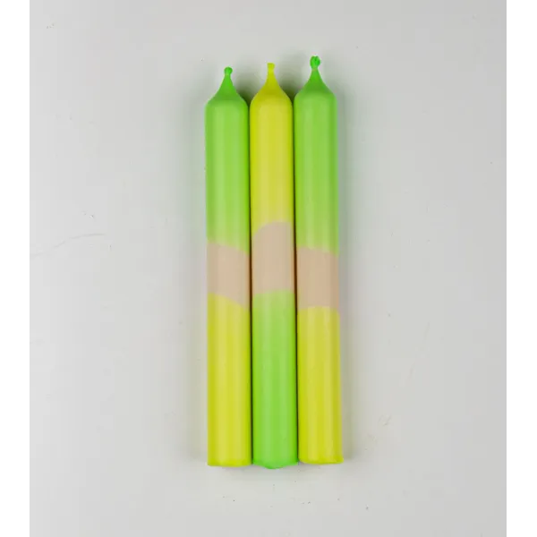 Twilight Glow – Bougies Jaune Fluo & Vert Fluo