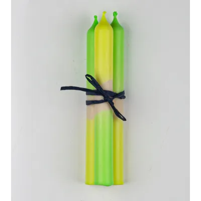 Twilight Glow – Bougies Jaune Fluo & Vert Fluo
