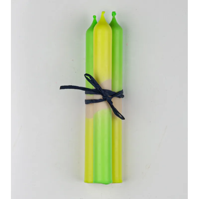 Twilight Glow – Bougies Jaune Fluo & Vert Fluo