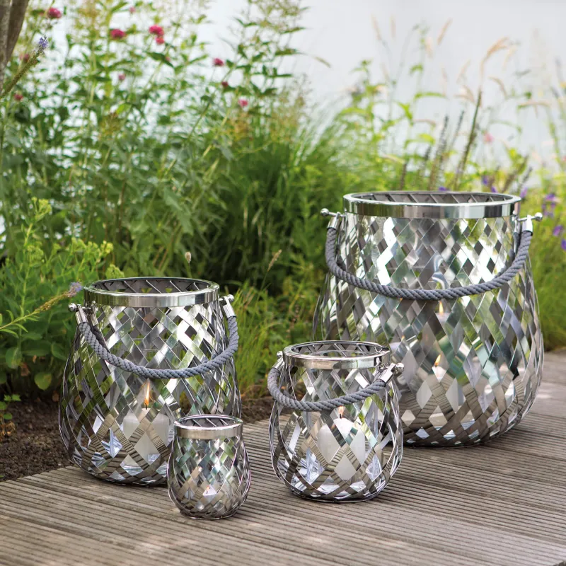 Lanterne OTIS en acier inoxydable - H 24 cm