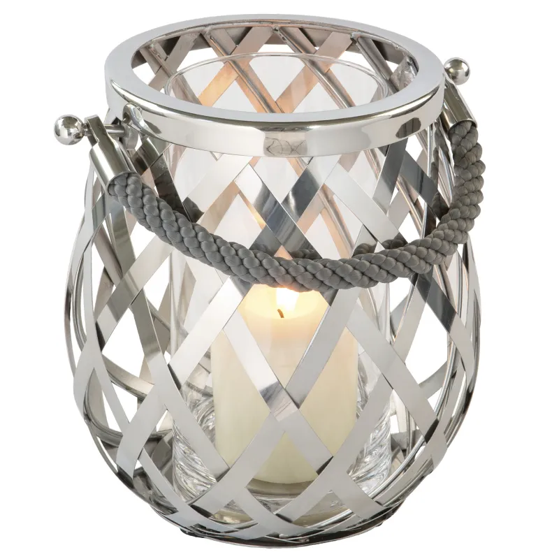 Lanterne OTIS en acier inoxydable - H 24 cm