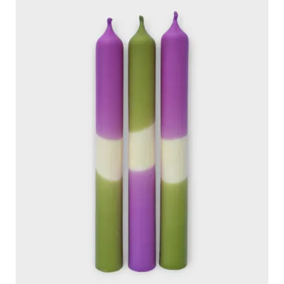 Douce Lavande – Bougies pastel Lilas & Vert Olive