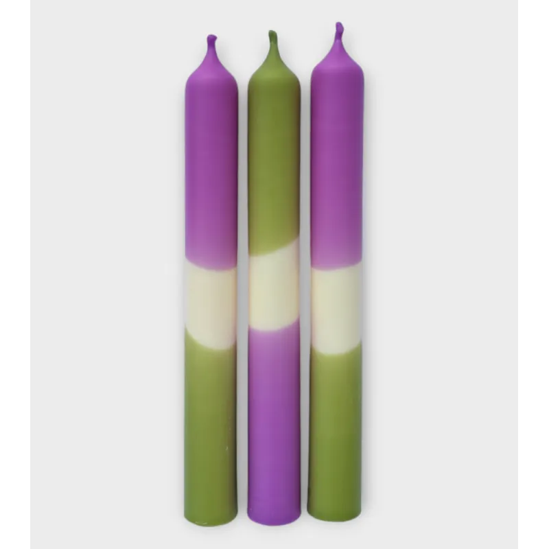 Douce Lavande – Bougies pastel Lilas & Vert Olive