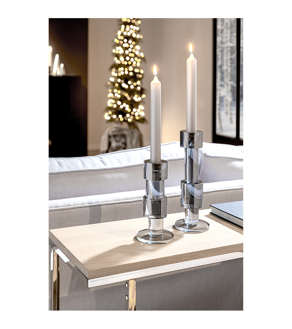Bodi - Chandelier en verre cristal pour 1 bougie - H 20 cm
