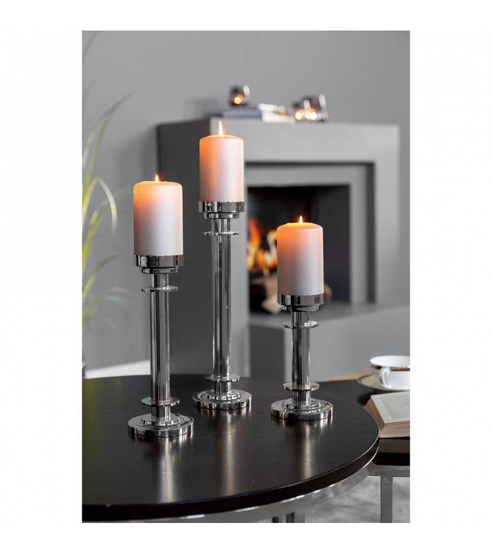 Ricardo - Chandelier argent pour 1 bougie - H 21 cm