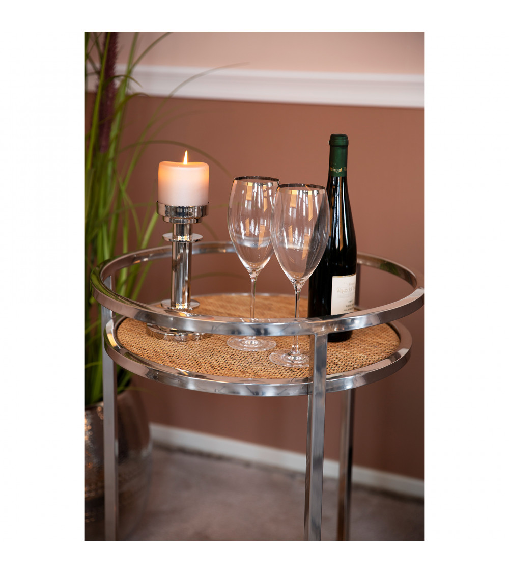 Ricardo - Chandelier argent pour 1 bougie - H 21 cm