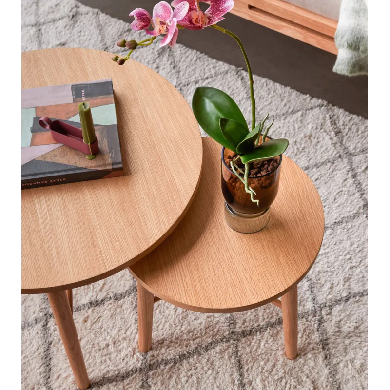 Bougeoir avec une orchidée sur table - Crée une atmosphère cosy et chaleureuse avec une touche de nature