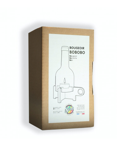 Emballage du bougeoir "BoBoBo", éco-conçu et élégant.