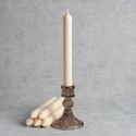 Bougie chandelle naturelle - lot de 6 - Ø 2,1 cm - H 20 cm - 100% cire de colza