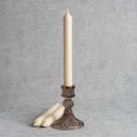 Bougie chandelle naturelle et artisanale - lot de 3 - Ø 2,1 cm - H 20 cm - 100% cire de colza