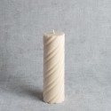 Bougie naturelle et artisanale - Ø 7 cm - H 23 cm - 100% cire de colza