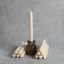 Bougie chandelle naturelle - lot de 12 - Ø 2,1 cm - H 20 cm - 100% cire de colza