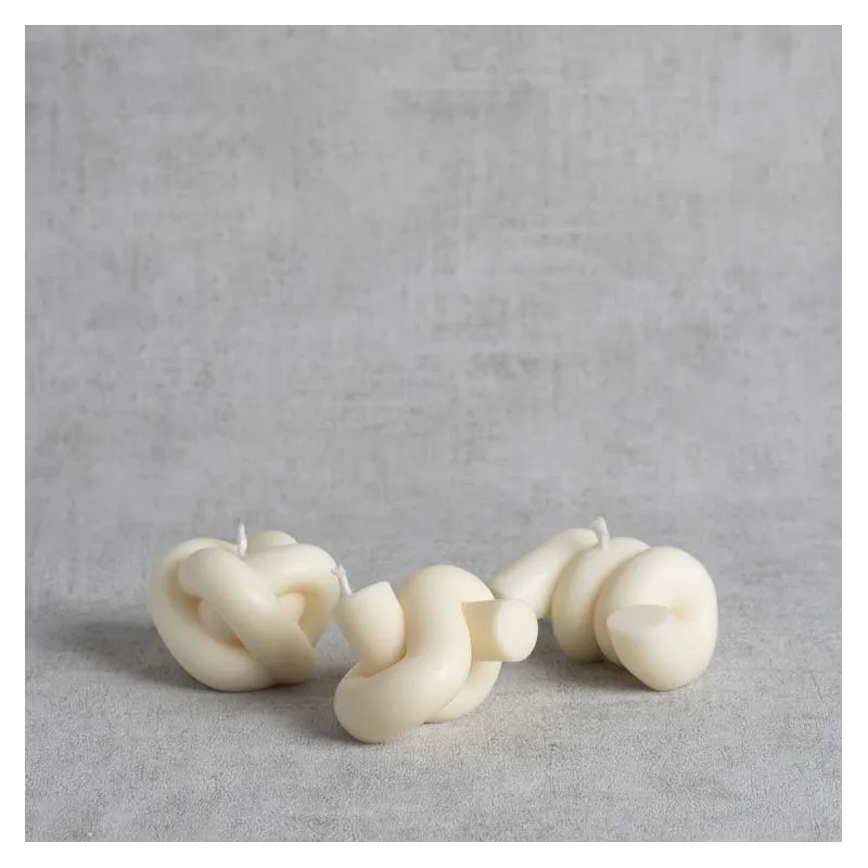 Bougies artisanales Maison du Bougeoir – gamme nœud I II III en cire végétale colza