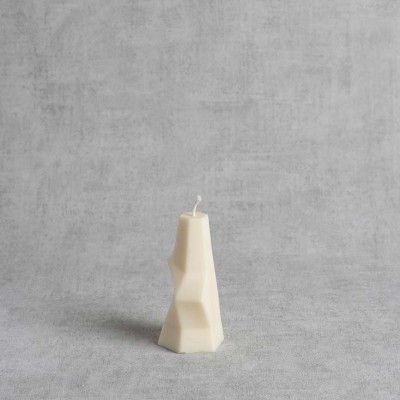 Bougie "Dobraduras I" en cire végétale – H 11,5 cm – vue de face