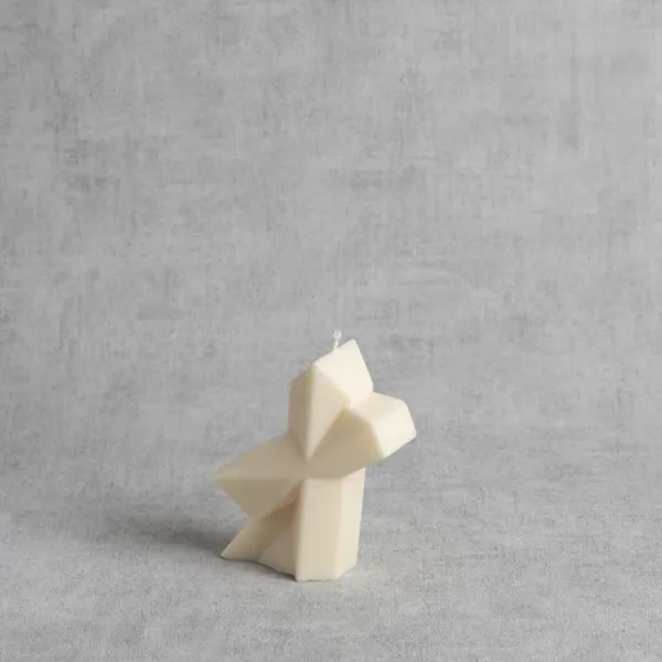 Bougie "Dobraduras II" en cire végétale – H 12 cm – vue de face