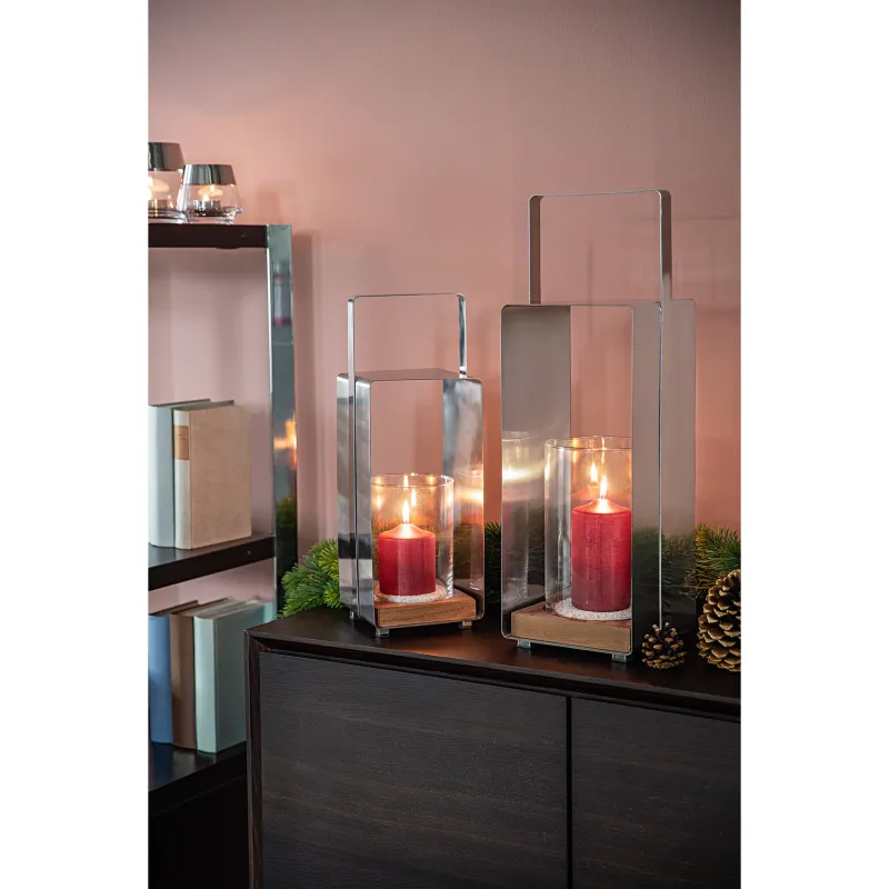 Lanterne avec Teck Magnus - H 59 cm