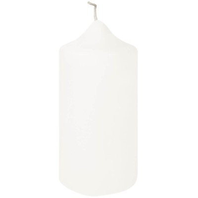 Bougie blanc mat Ø 8 cm - H 25 cm