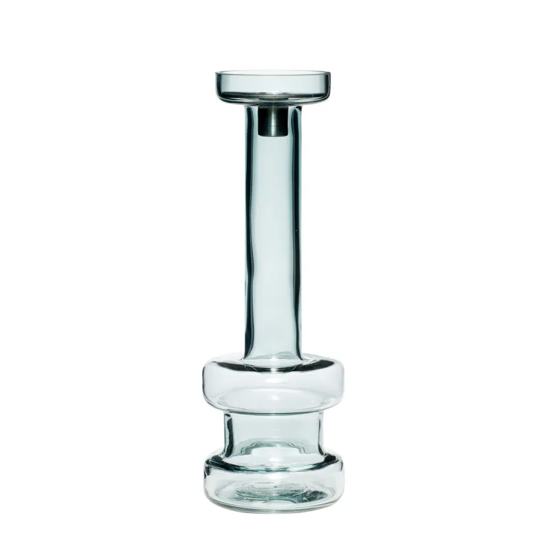 Vase-bougeoir minimaliste présenté sur fond blanc.