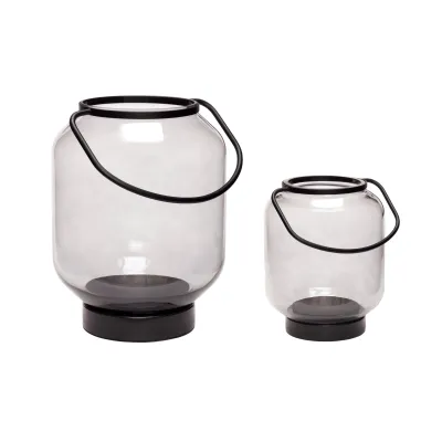 Lanterne verre/métal (par 2)