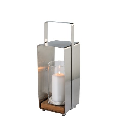 Lanterne avec Teck Magnus H 46 cm