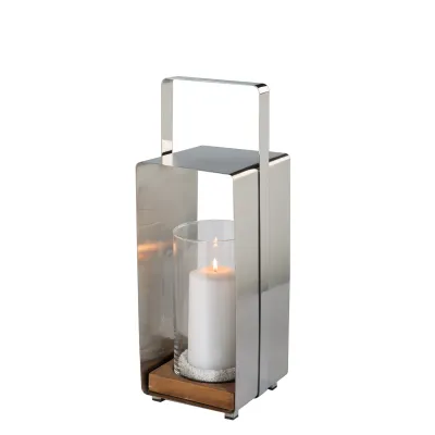 Lanterne avec Teck Magnus H 46 cm