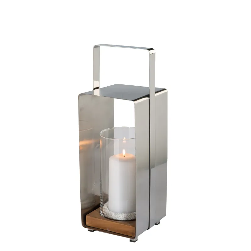 Lanterne avec Teck Magnus H 46 cm