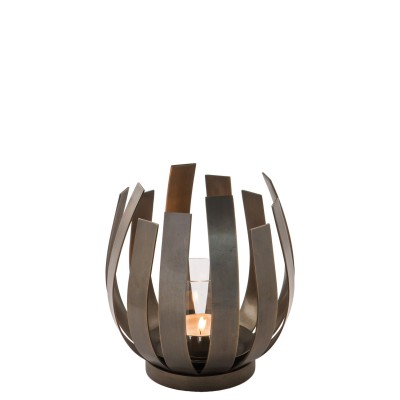 Photophore avec verre Orfea H 20 cm (livré sans verre)