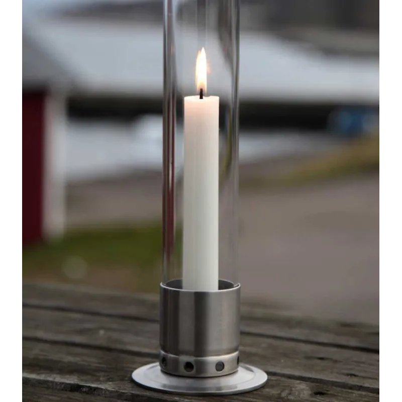Photophore Kattvik Acier brossé | Maison du bougeoir