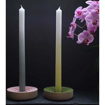 Bougeoir Woogie vert en frêne – Touche scandinave cosy