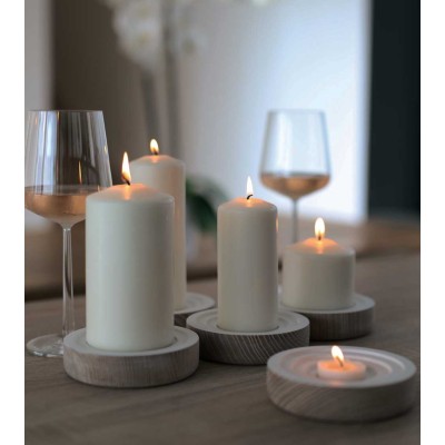 Bougeoir Woogie blanc en frêne – Modulable et design