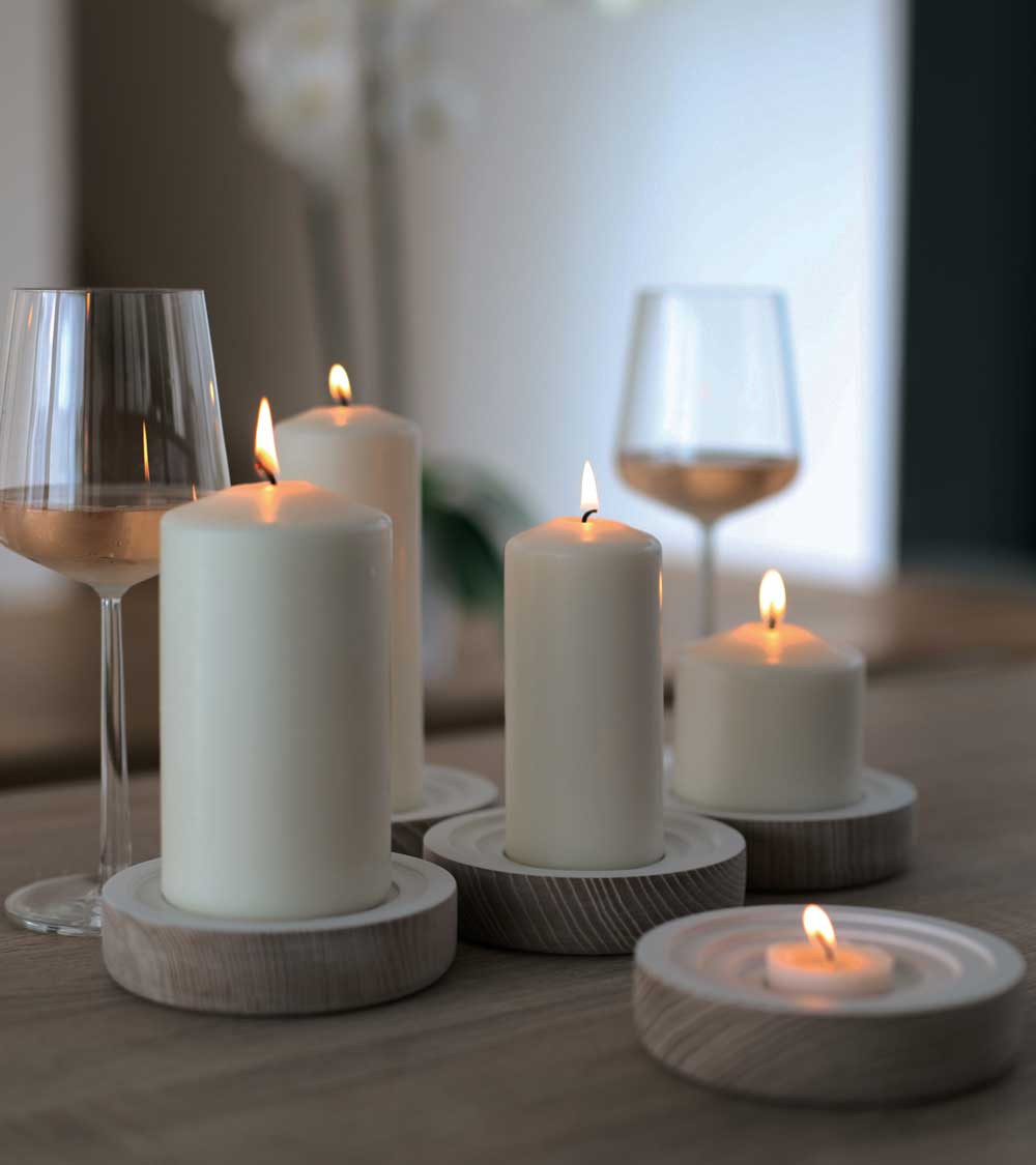 Bougeoir BOUGIE WOOGIE blanc