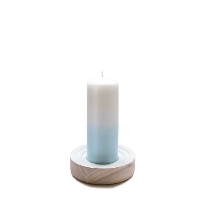 Bougeoir Woogie blanc en frêne – Modulable et design