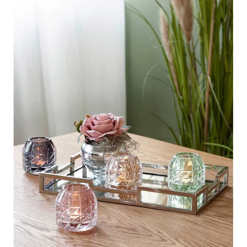 Photophore GLOSSY gris/violet