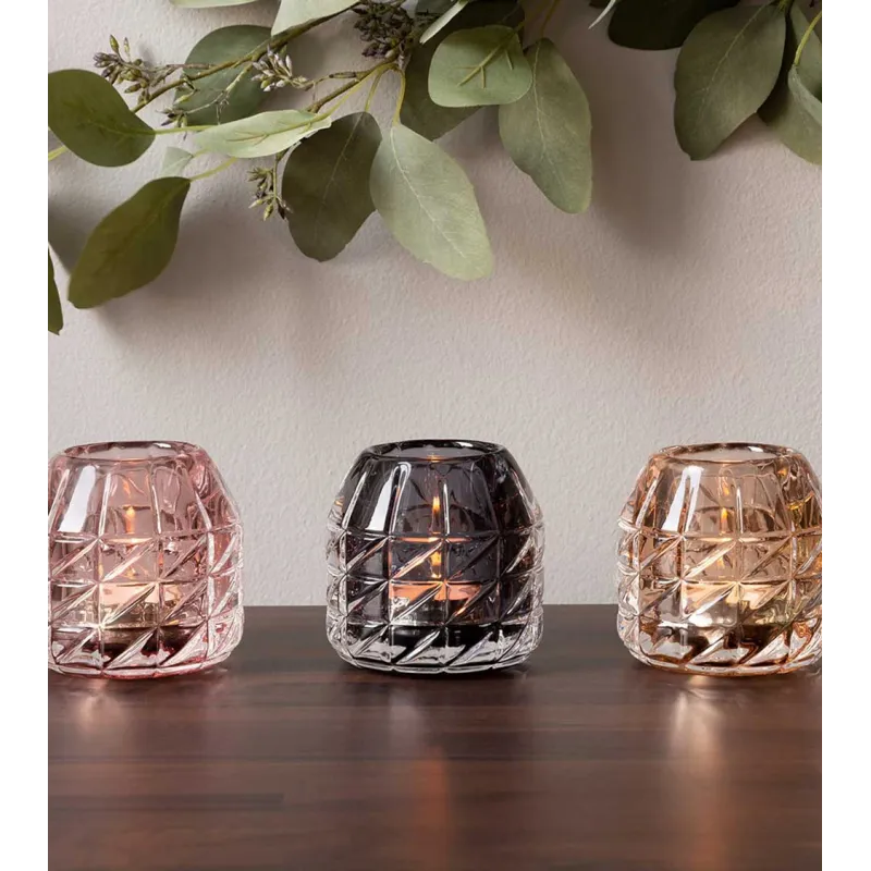 Photophore GLOSSY gris/violet