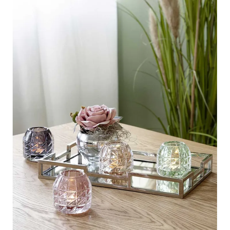 Photophore GLOSSY gris/violet