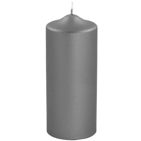 Bougie gris métallique – Un design élégant pour illuminer vos moments spéciaux.
