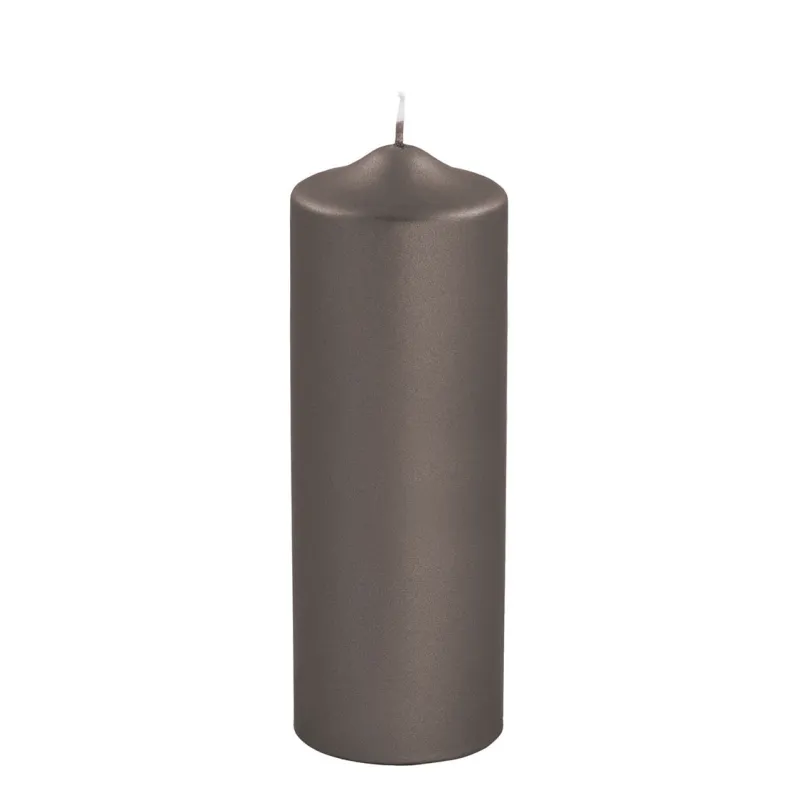 Bougie haute mocca métallique – Une élégance affirmée pour illuminer vos intérieurs.