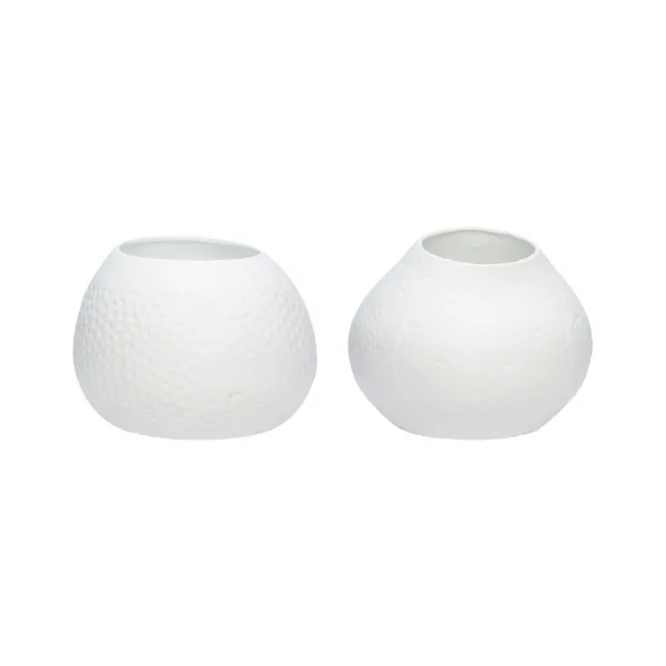 Photophore en porcelaine blanc (par 2)